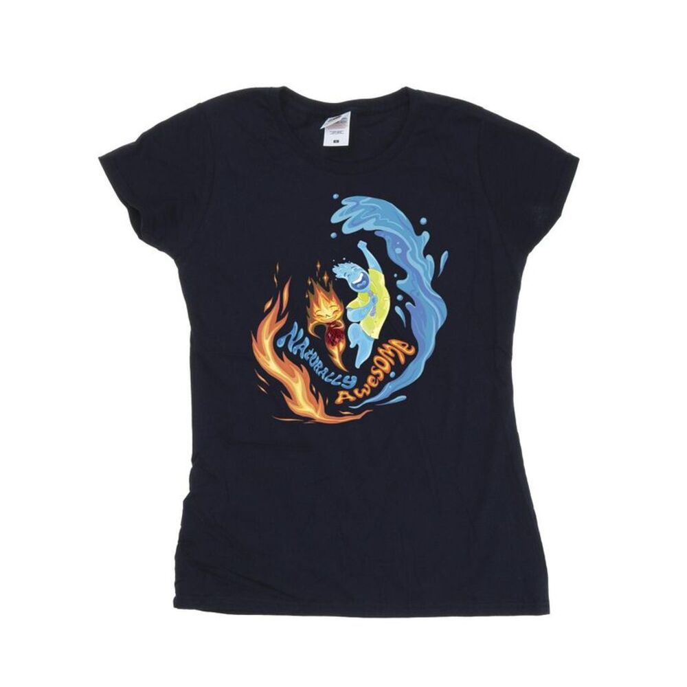 Elemental Womens/Ladies Naturally Awesome Cotton T-Shirt / Navy Blue